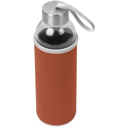 Kooshty Neo Glass Water Bottle Burnt Orange Top